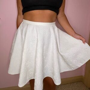 White Skater Skirt